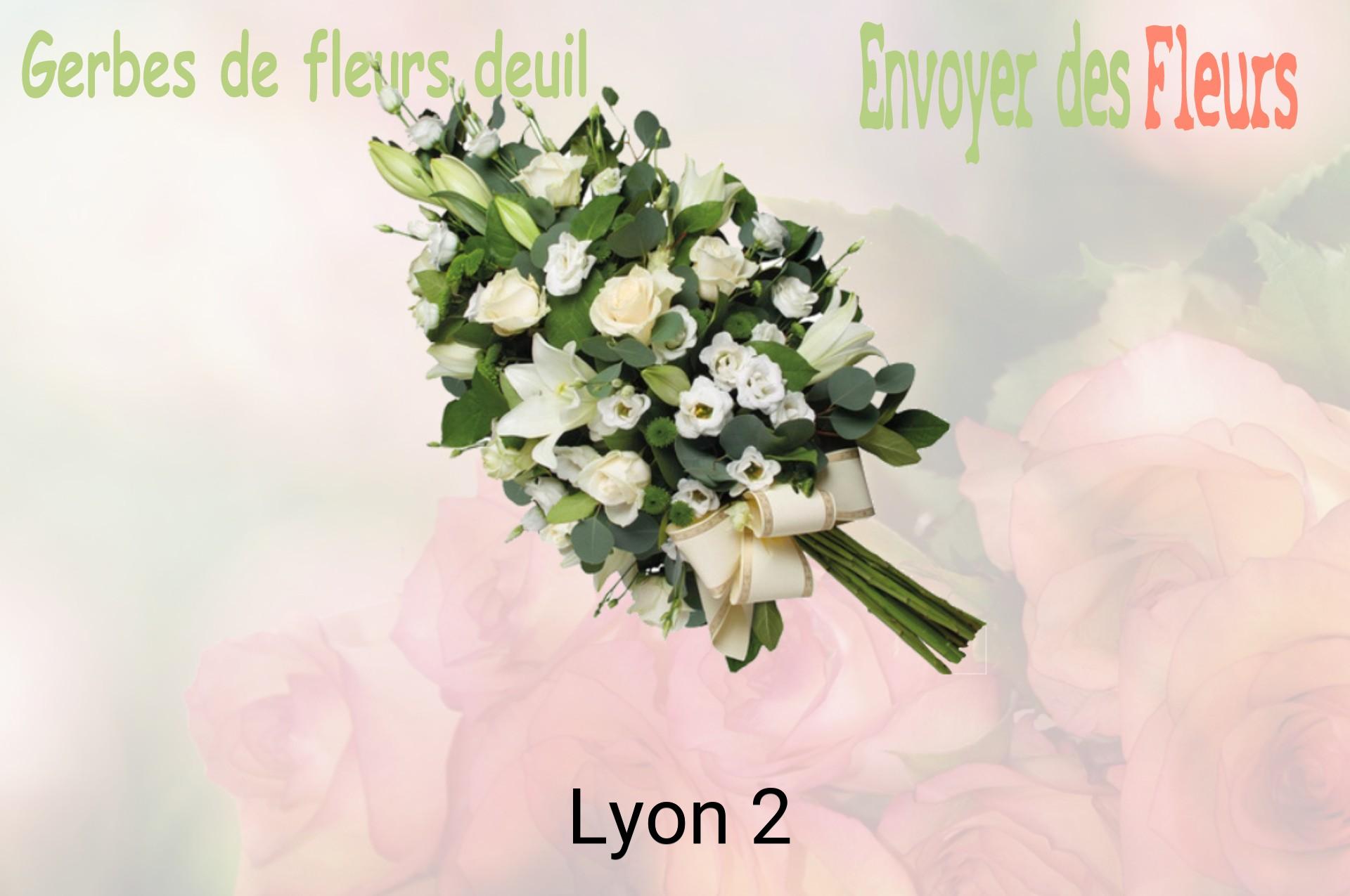 Gerbe de fleurs de deuil livrée à Lyon-2